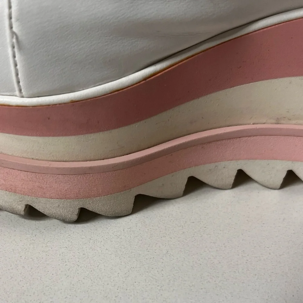 Stella McCartney White and Pink Star Platforms